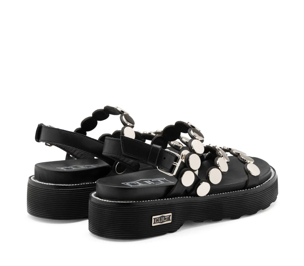 Cult Sandalo Donna Flatform Borchie ZIGGY 4770 Nero - CLW477000