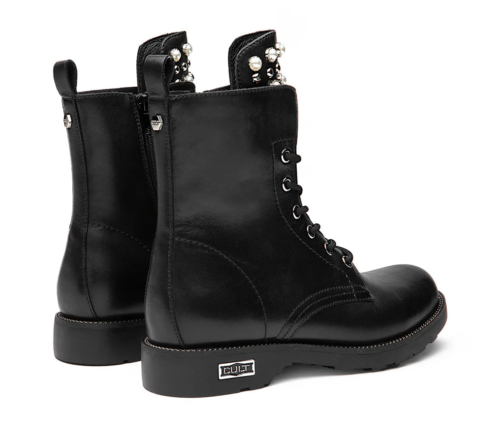 Cult Stivaletti Donna Zeppelin 4597 CLW459700 Black – Pelle Premium, Platform Urban, Stile Iconico