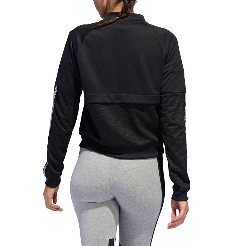 Adidas Women's Button-Up Sweatshirt DQ2888 Black