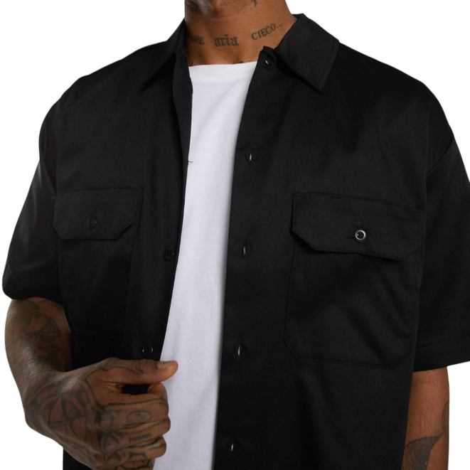 Dickies Camicia Manica Corta Uomo Work Nera DK0A4XK7BLK1