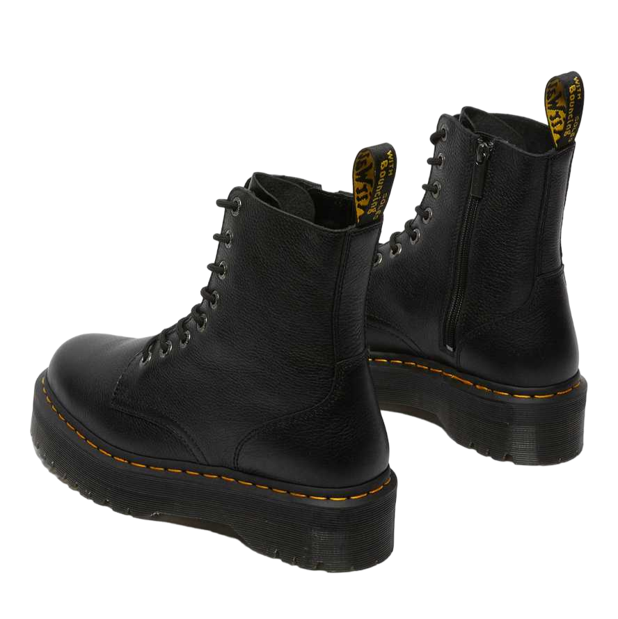 Dr. Martens Stivale anfibio con zeppa da donna in morbida pelle Pisa Jadon III 26378001 nero