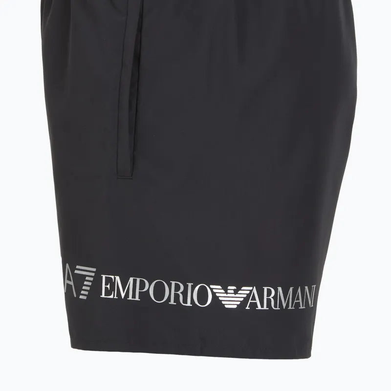 EA7 Emporio Armani Costume Boxer Active Uomo Nero Argento - 7M00200 AF13049 MC026