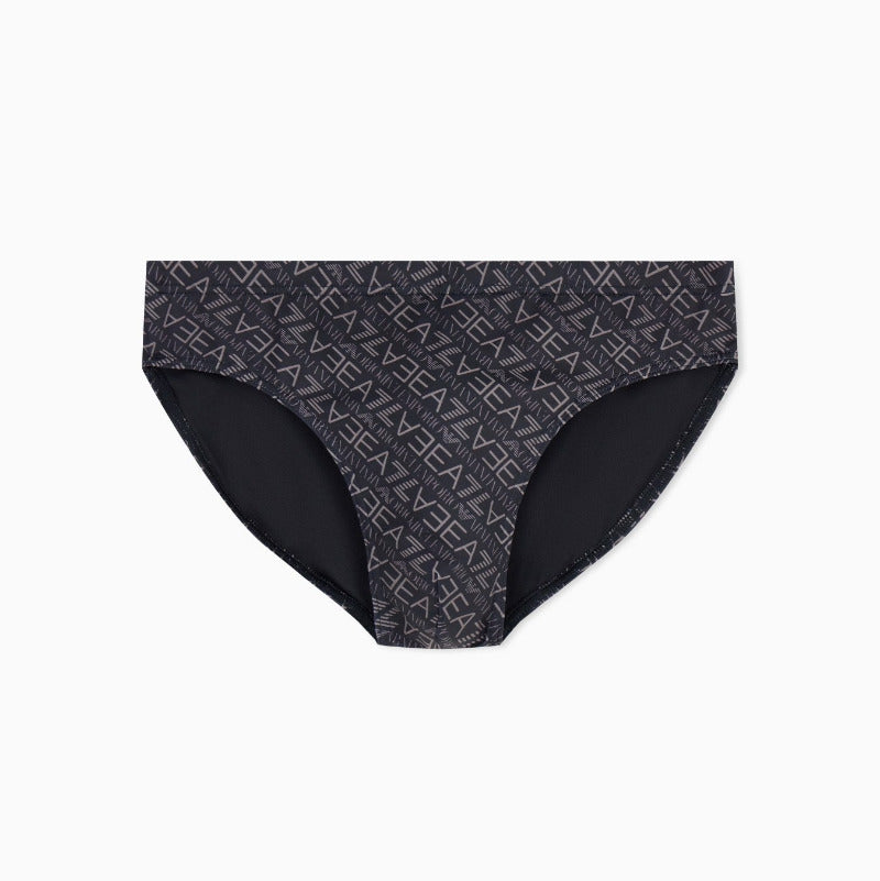 EA7 Emporio Armani Costume Slip Uomo Graphic Series Monogram Nero - 7M000501 AF21249 MC429