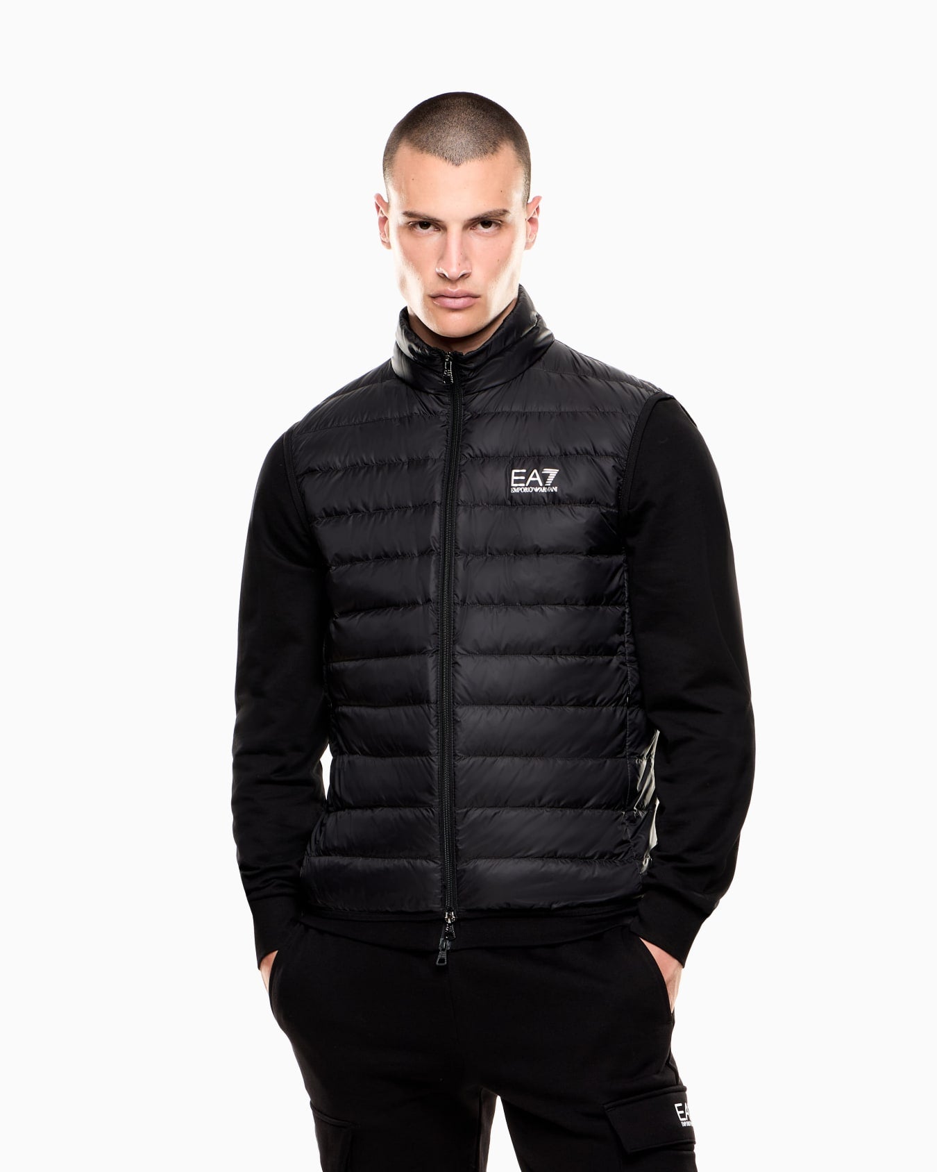 EA7 Emporio Armani Gilet Packable Uomo Nero - 8NPQ06 PNGPZ 1200