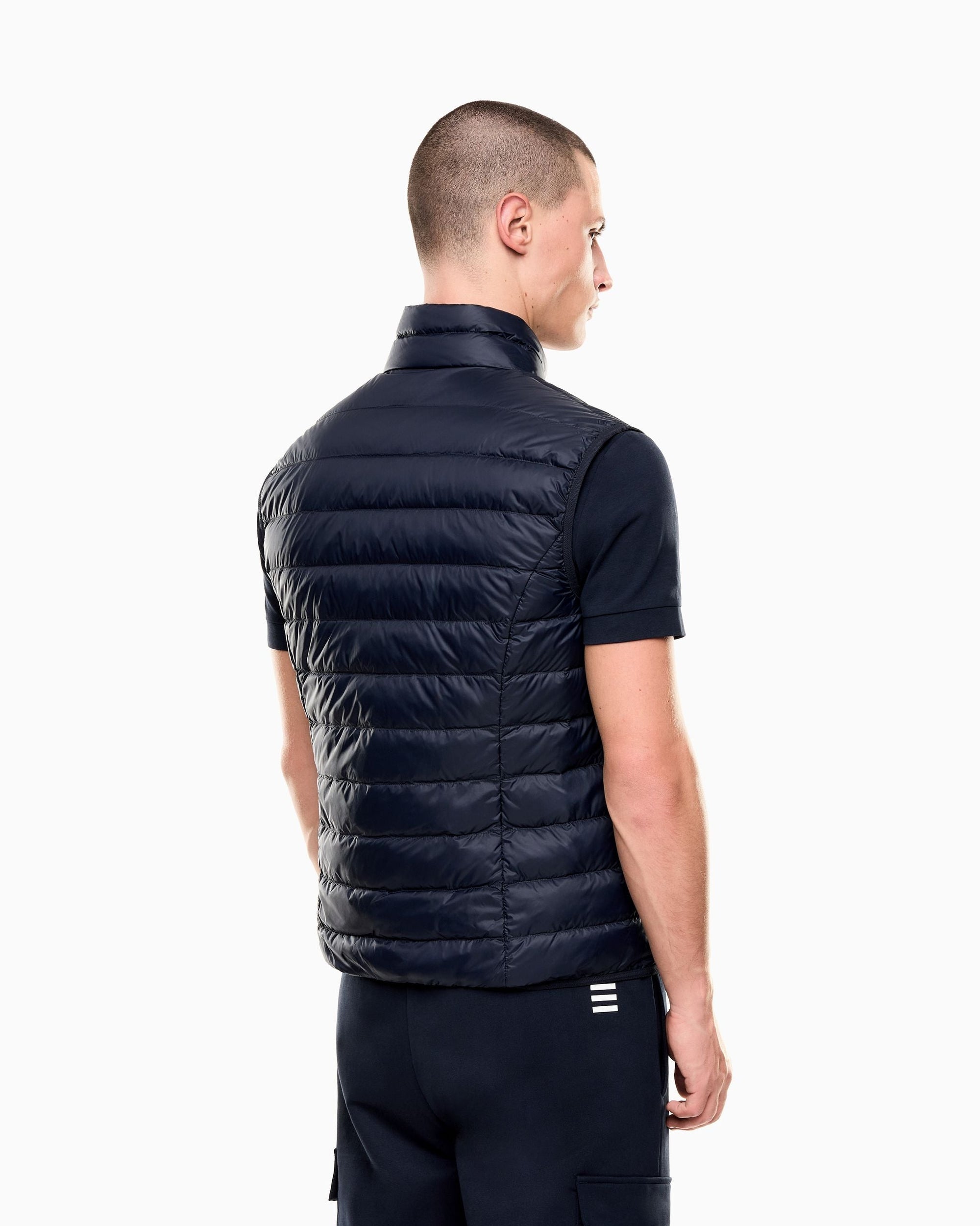 EA7 Emporio Armani Gilet Piumino Uomo Blu Packable Core Identity 8NPQ06 PNGPZ