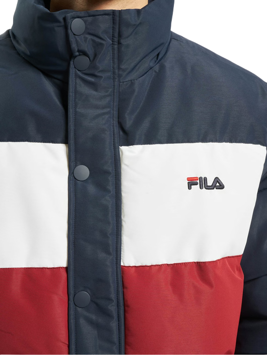 Fila Giacca 661241 A225 Blu Bianco Rosso - Giubbotto Invernale Uomo Imbottito Streetwear