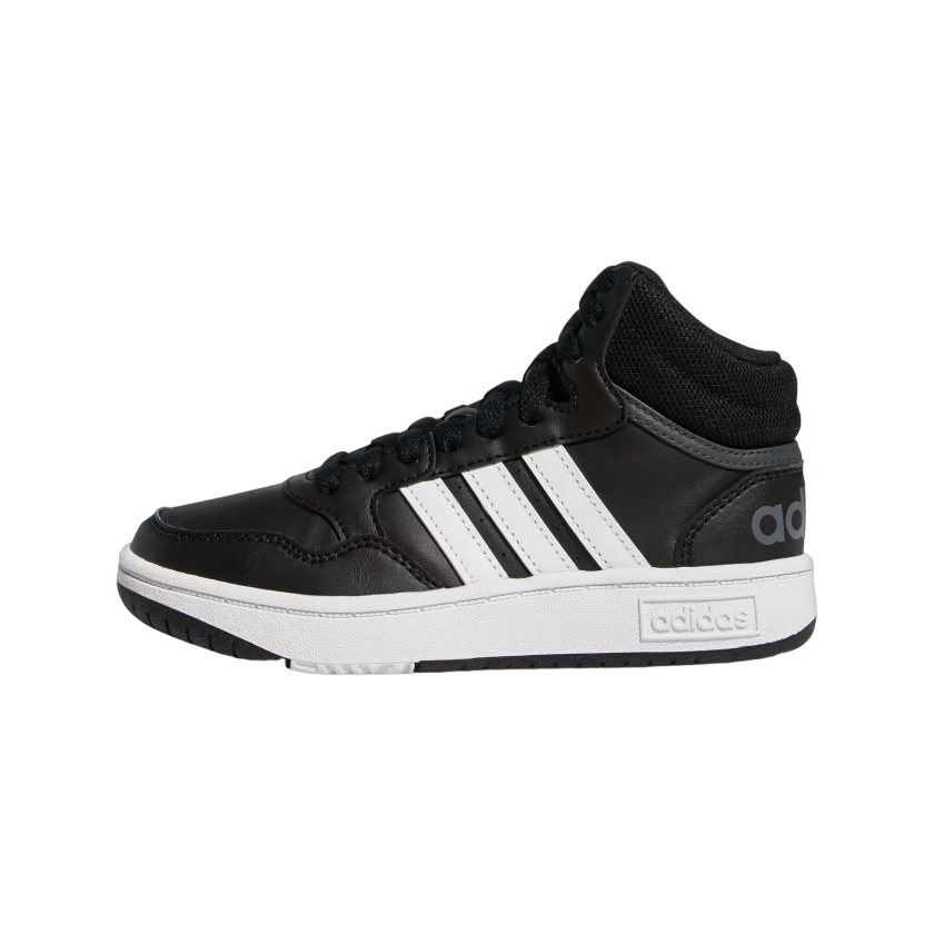 Adidas Hoops Mid 3.0 GW0402 kids' sneakers black-white