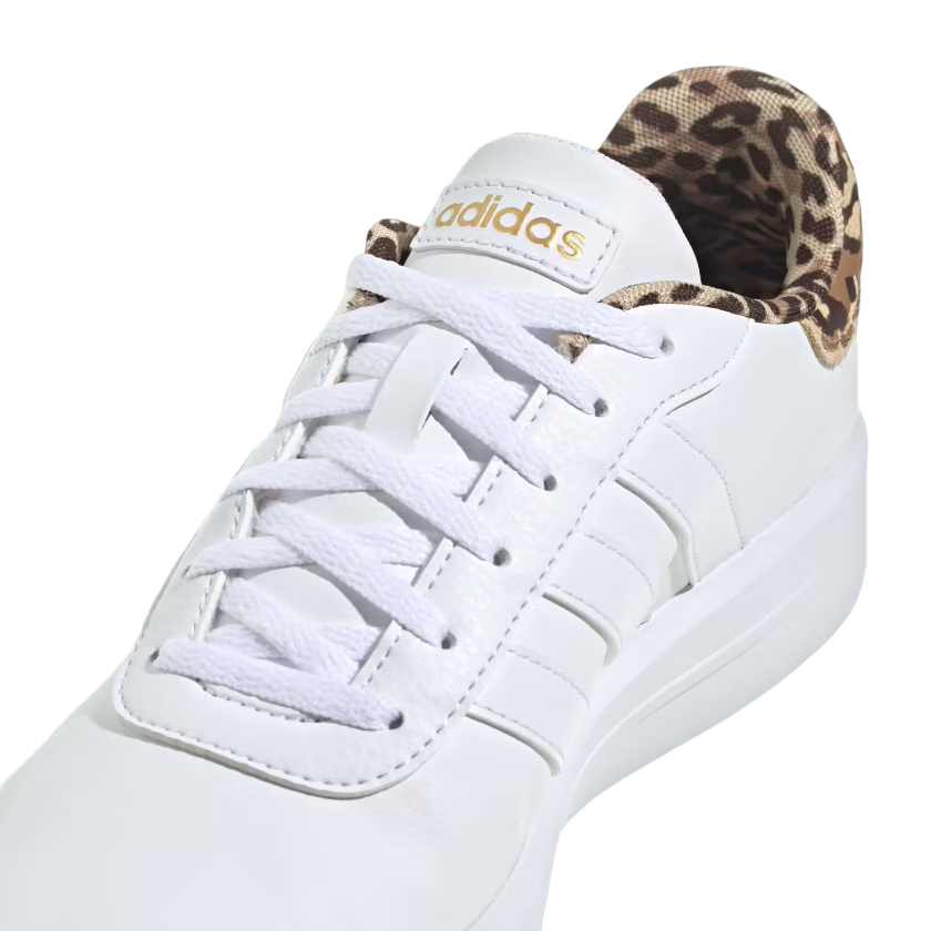 Adidas women's wedge platform sneakers Court Platform GW9786 white-gold