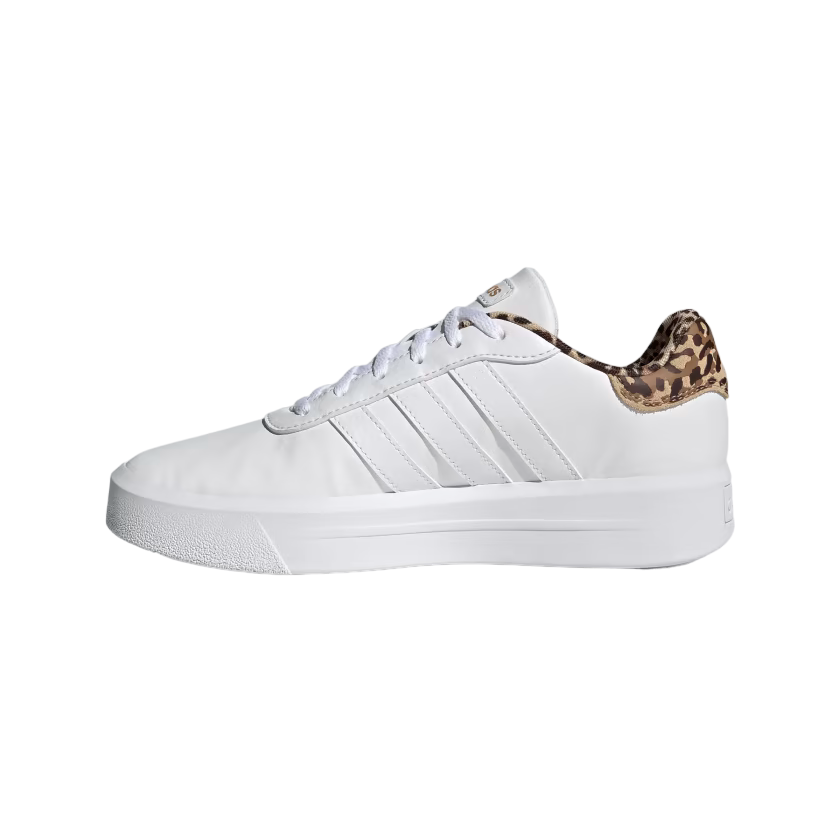 Adidas women's wedge platform sneakers Court Platform GW9786 white-gold