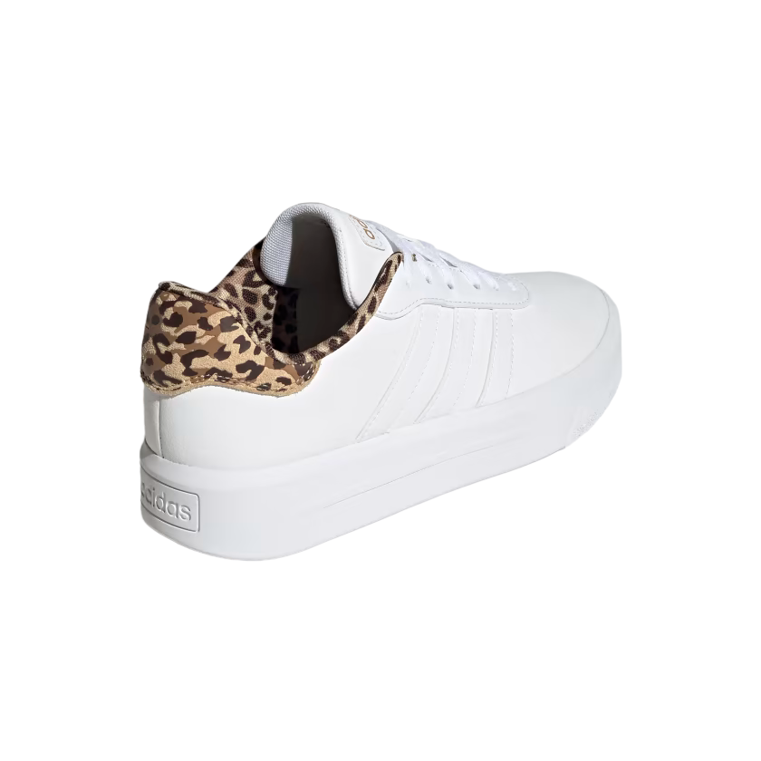 Adidas women's wedge platform sneakers Court Platform GW9786 white-gold