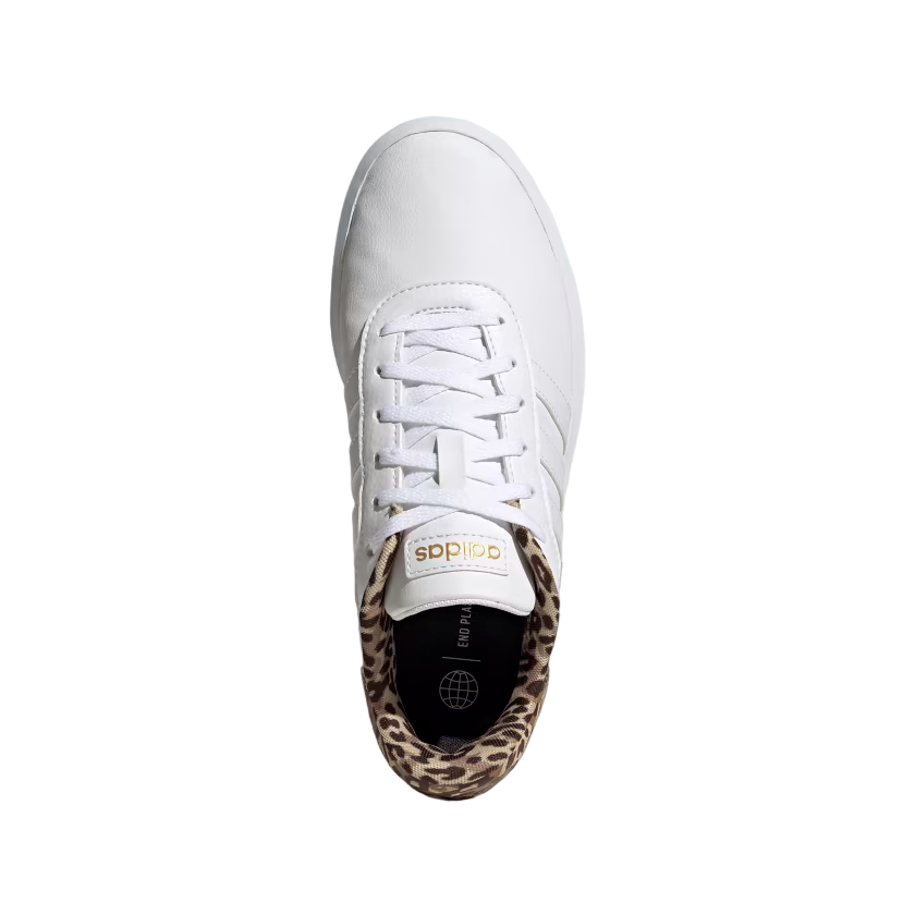 Adidas women's wedge platform sneakers Court Platform GW9786 white-gold