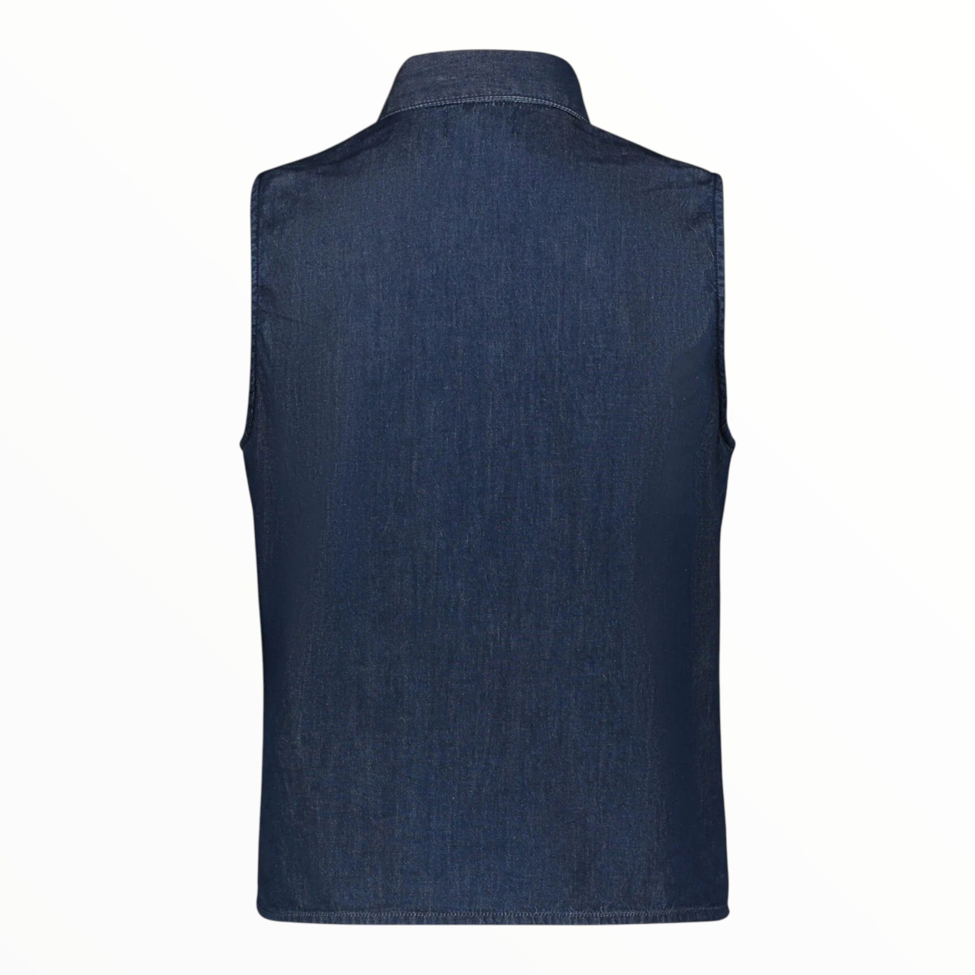 Gaudì Camicia 611BD46012 Blu Chambray Cotone Strass Donna