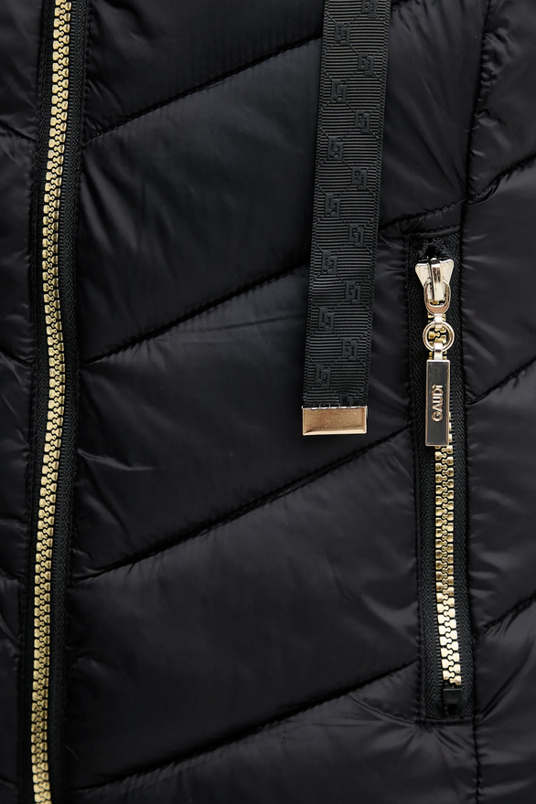 Gaudì Gilet Donna in Nylon Nero 521BD35003 | Gilet Trapuntato con Cappuccio