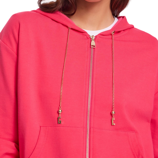 Gaudì Jeans felpa con cappuccio da donna 511BD64001 3435 fucsia