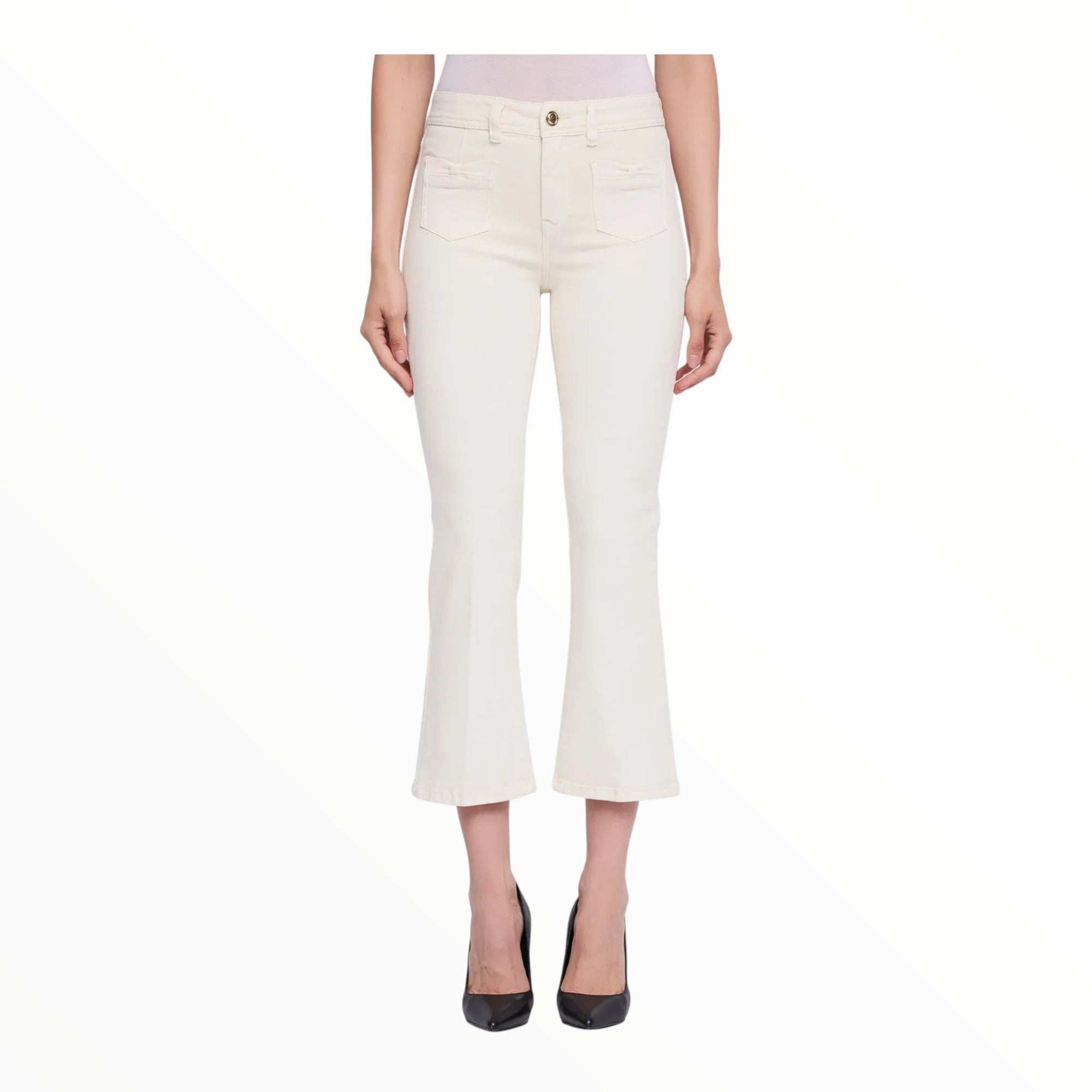 Gaudì Pantaloni 611BD25035 Tofu Flare Cropped Twill Donna