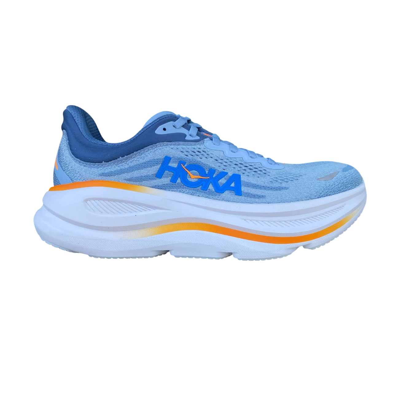 HOKA Bondi 9 1162011-DNP Celeste Grey Orange Men's Running Shoes