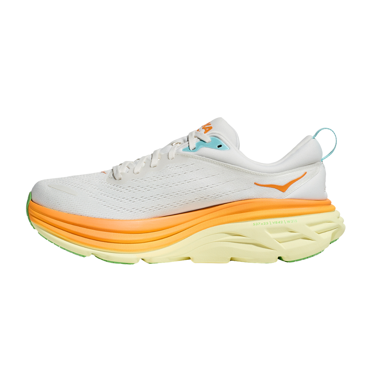 Hoka One One Bondi 8 197634062129 White Sun Men