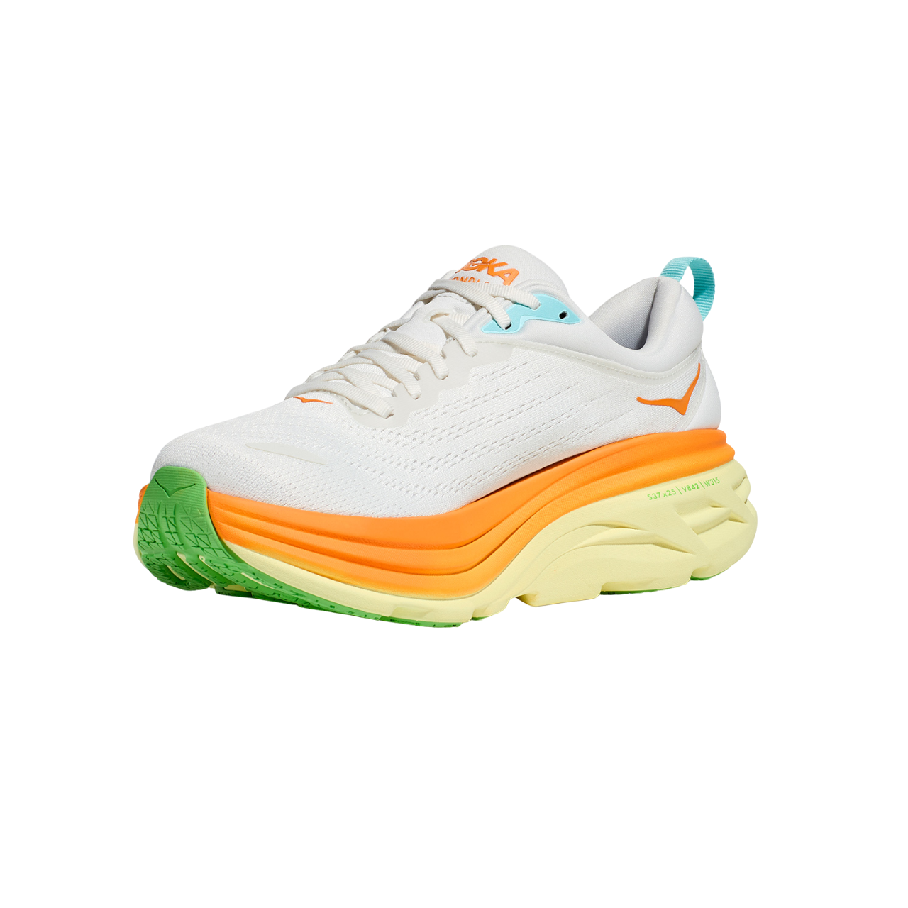Hoka One One Bondi 8 197634062129 White Sun Men