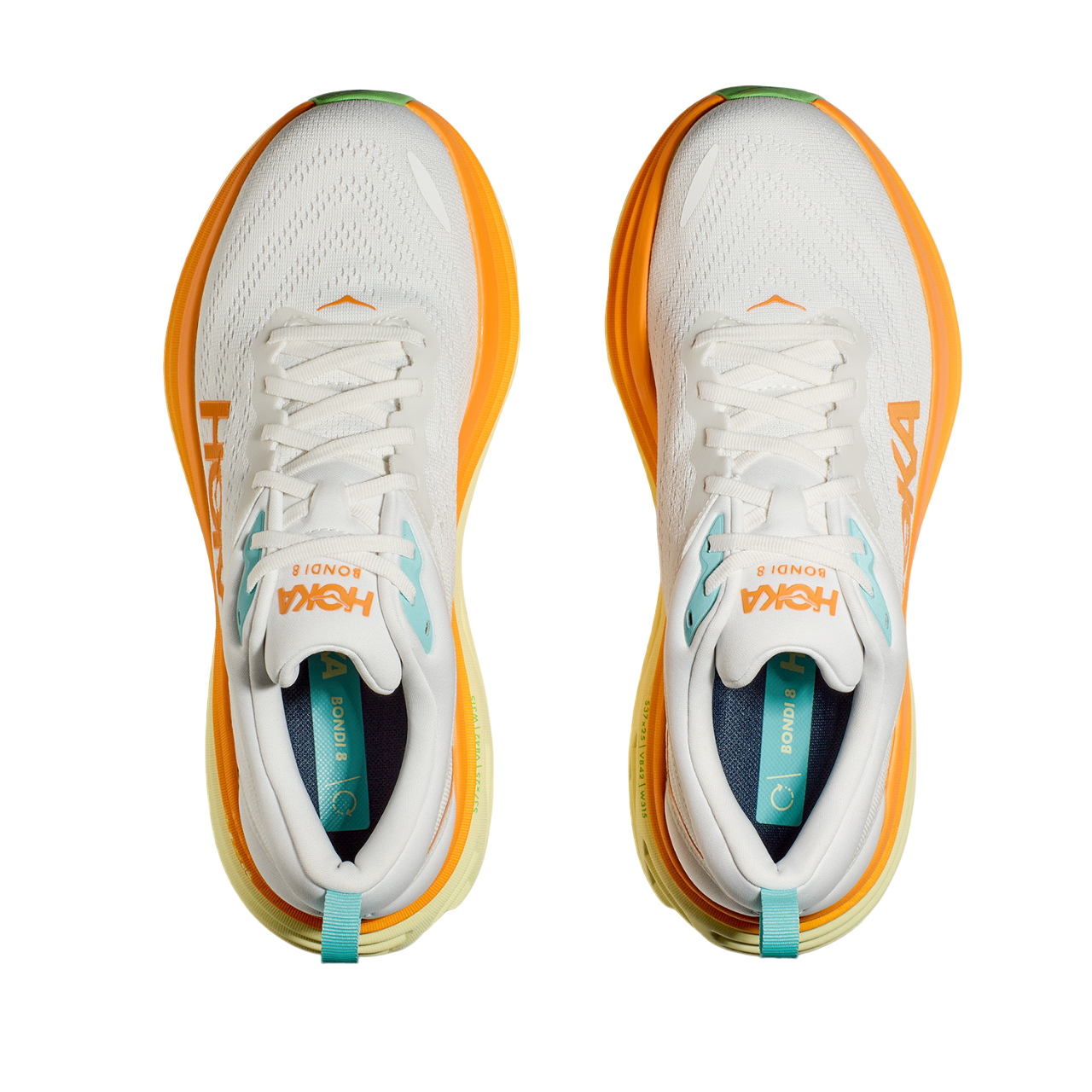 Hoka One One Bondi 8 197634062129 White Sun Men