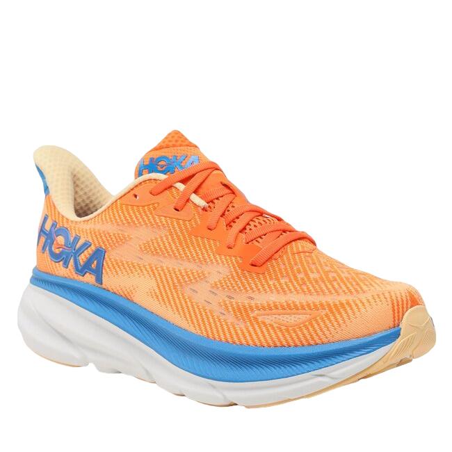 Hoka One One Clifton 9 Youth Running Shoe 1131170 VOIM Impala Orange