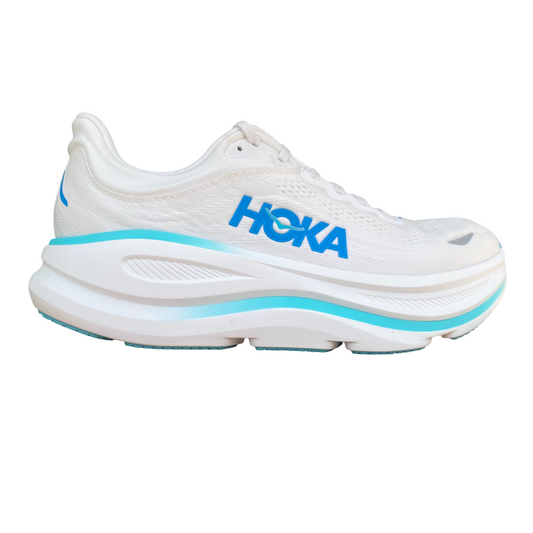 Hoka One One men's running shoe Bondi 9 1162011-WKB white-blue