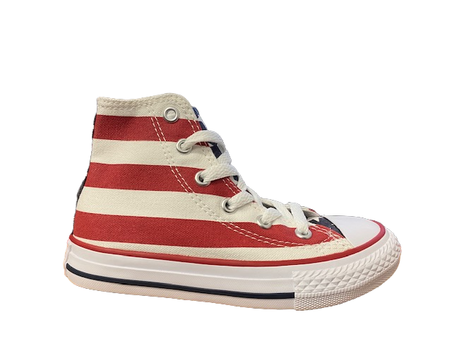 Converse Youth All Star HI 3J254 stars &amp; bars sneakers alta con bandiera