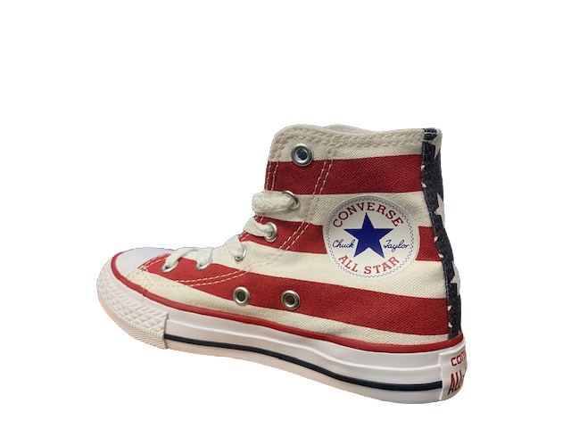 Converse Youth All Star HI 3J254 stars &amp; bars sneakers alta con bandiera