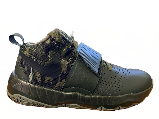 Nike Junior Team Hustle 8 881941 301 Olive Basketball Shoe
