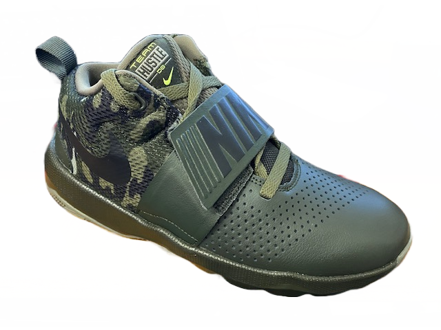 Nike Junior Team Hustle 8 881941 301 Olive Basketball Shoe