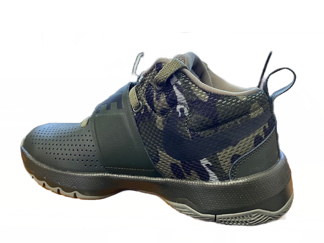 Nike Junior Team Hustle 8 881941 301 Olive Basketball Shoe