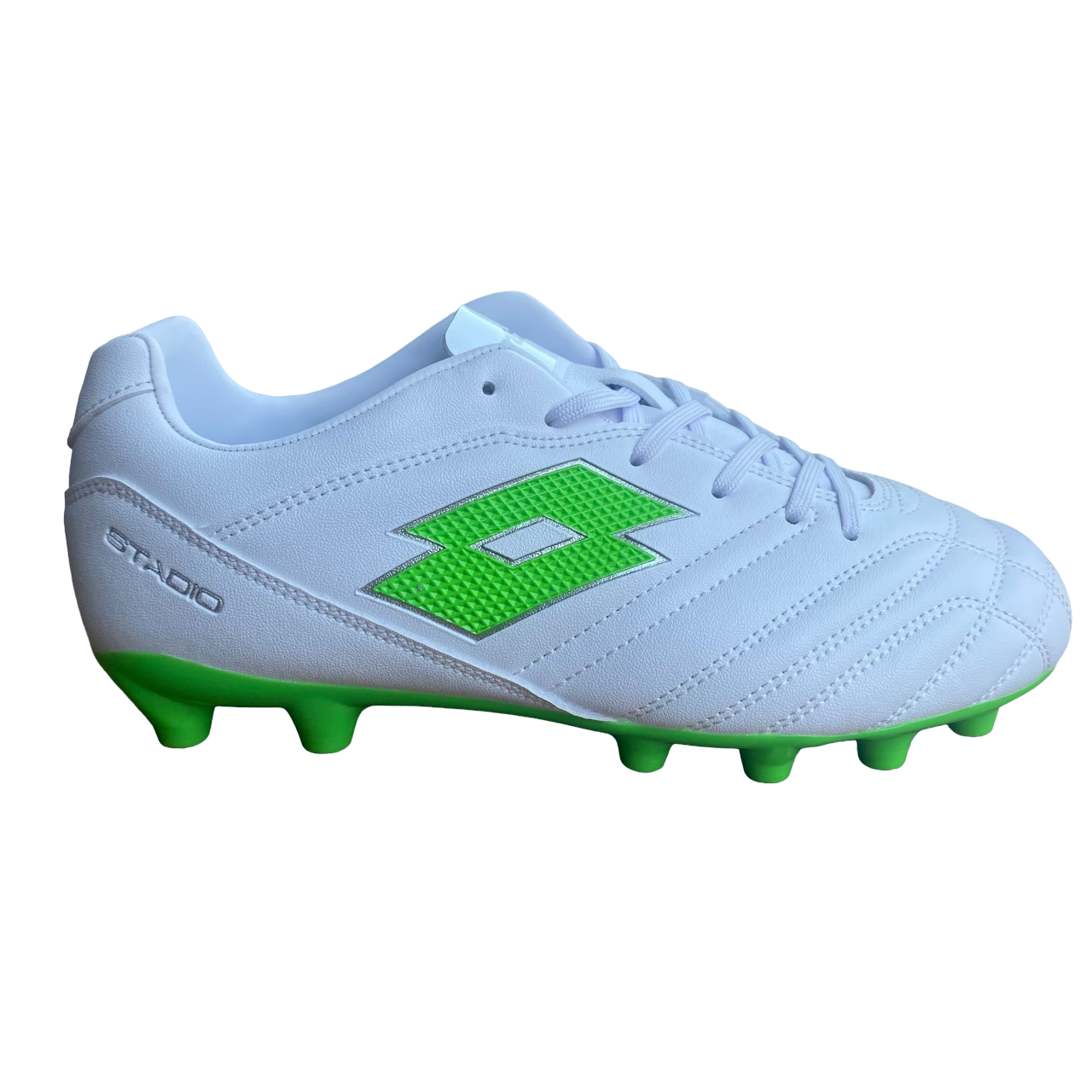 Lotto Boy's Football Boot Stadio 705 FG 219547 1NJ White-Green