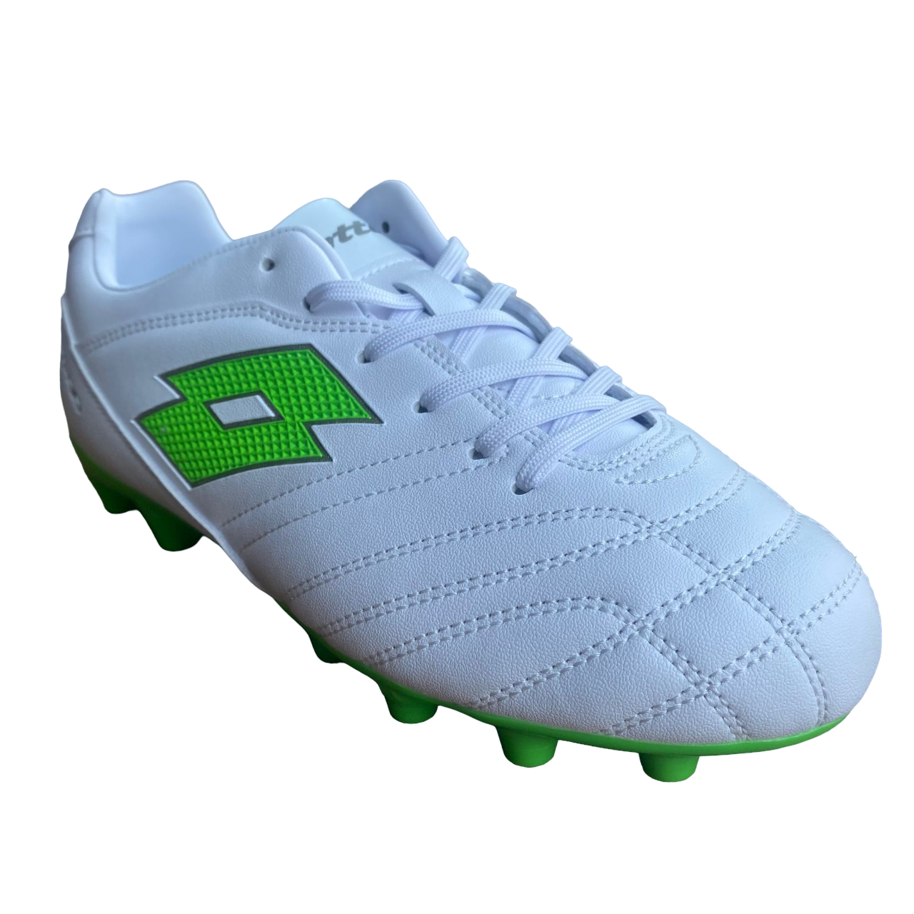 Lotto Boy's Football Boot Stadio 705 FG 219547 1NJ White-Green