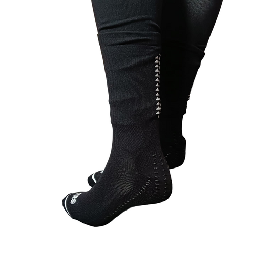 TRS calza tecnica da calcio + scaldamuscolo P644+P777 nero
