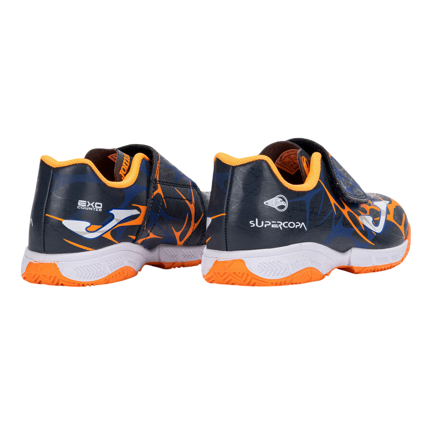 Joma - Scarpe Futsal Junior Super Copa Jr 25 Indoor Blu/Arancione