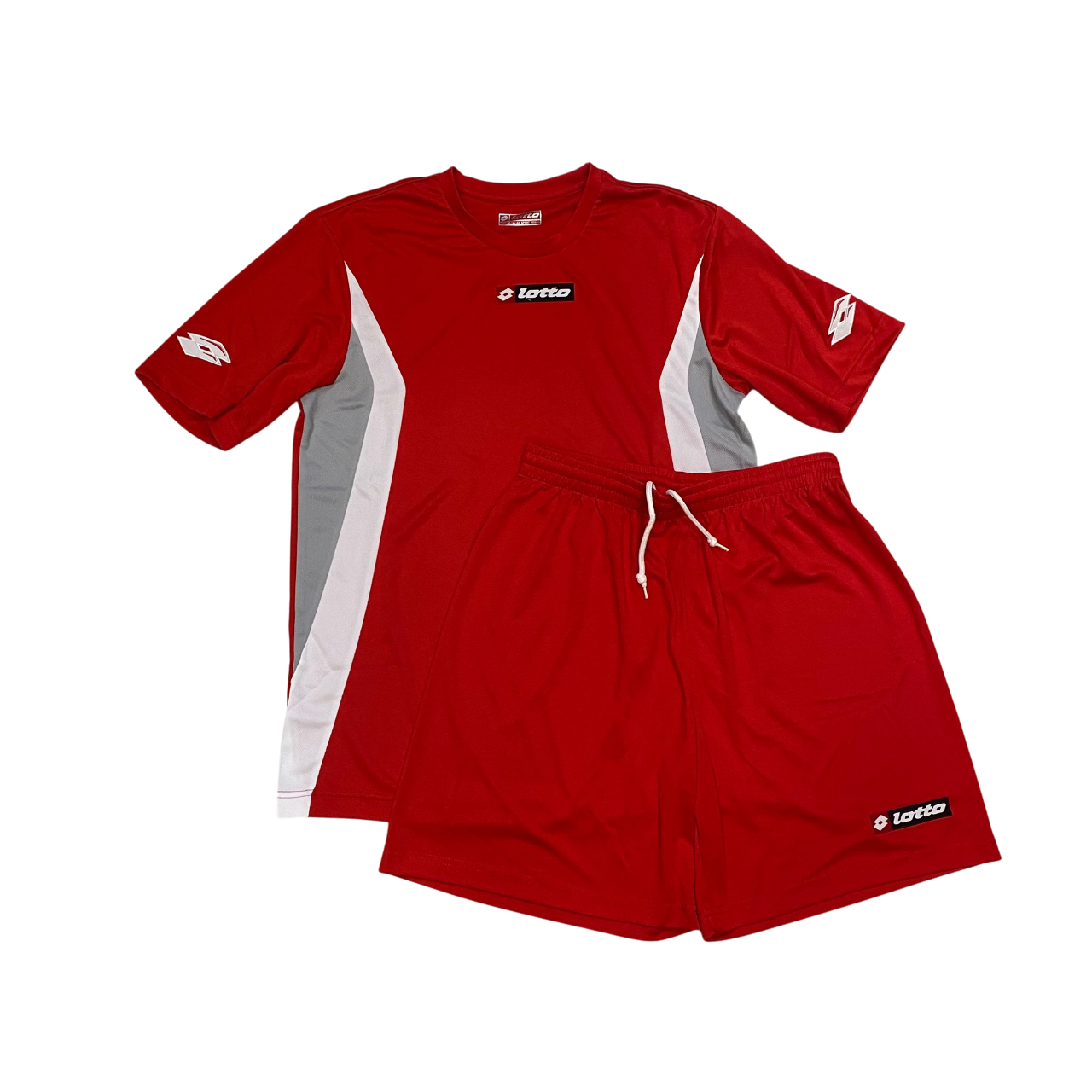 Complete adult football kit, jersey and shorts, Stars M5053 red