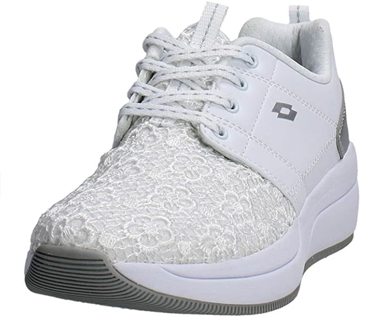 Lotto Iris II Amf S7660 Women's Walking Sneakers White Silver - 8059136444631