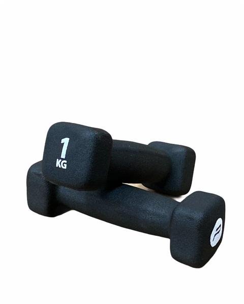 Pure 2Improve Neoprene Dumbbells 2x1kg P2I201390 - Black Set