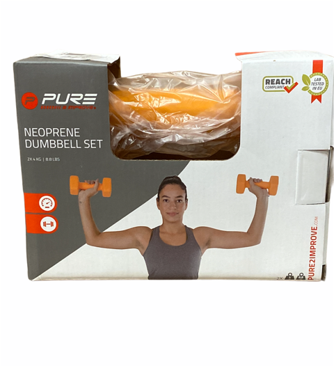 2Improve Neoprene Dumbbells 2x4kg P2I201420 Orange