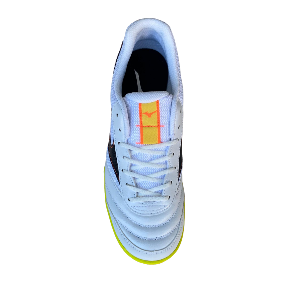 Mizuno Futsal MRL Sala Club Indoor Scarpa Calcetto Uomo Bianco Giallo Arancio - Q1GB230597