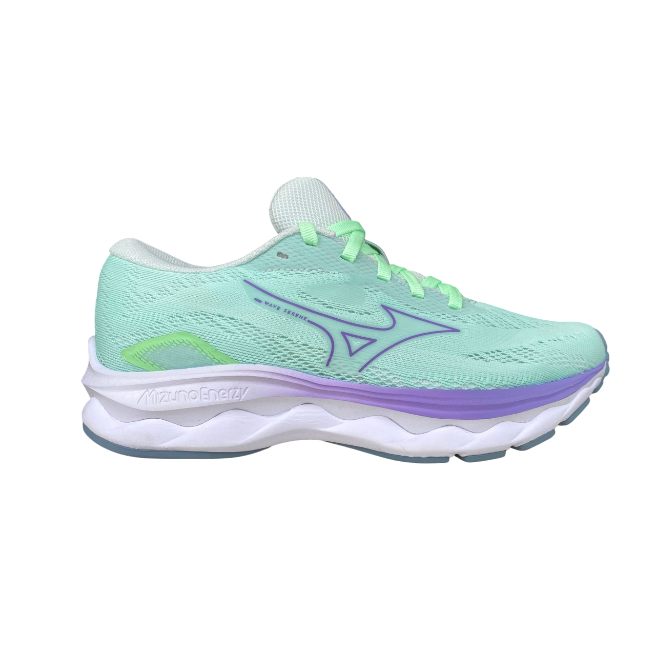 Mizuno Wave Serene J1GD245971 Women's Green Purple Cushioned Running Shoes