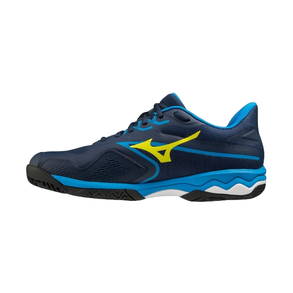 Mizuno Men's Tennis Shoe Wave Exceed Light 2 AC 61GA231814 Blue Light Blue Yellow
