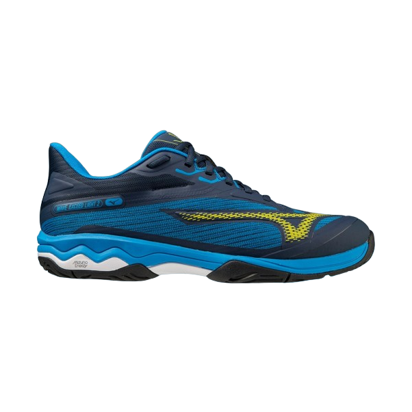 Mizuno Men's Tennis Shoe Wave Exceed Light 2 AC 61GA231814 Blue Light Blue Yellow