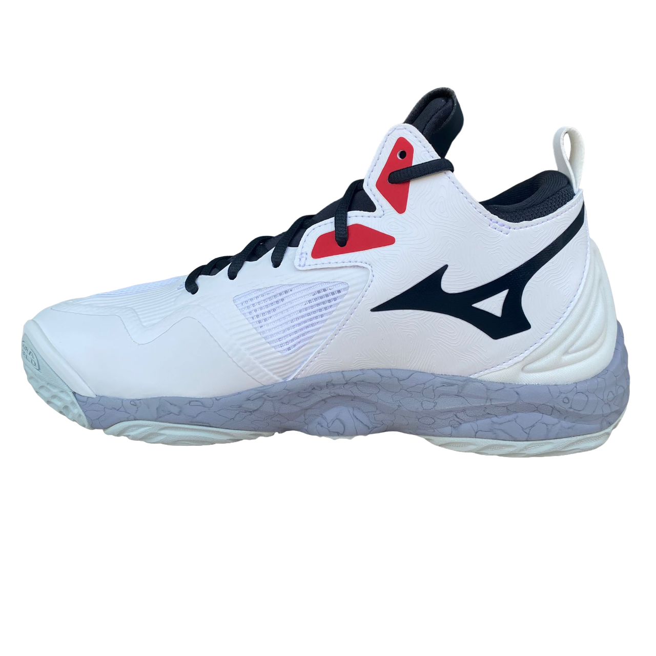 Mizuno Men's Volleyball Shoe Wave Momentum 3 Mid V1GA231796 White-Salsa-Black