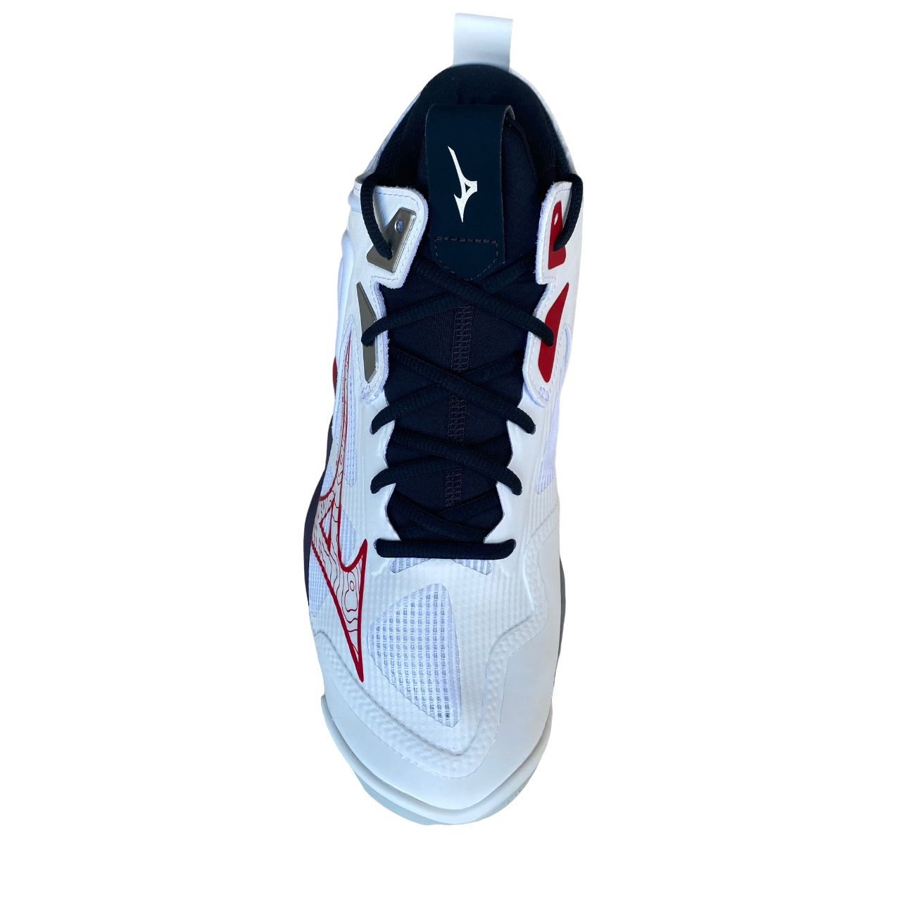 Mizuno Men's Volleyball Shoe Wave Momentum 3 Mid V1GA231796 White-Salsa-Black