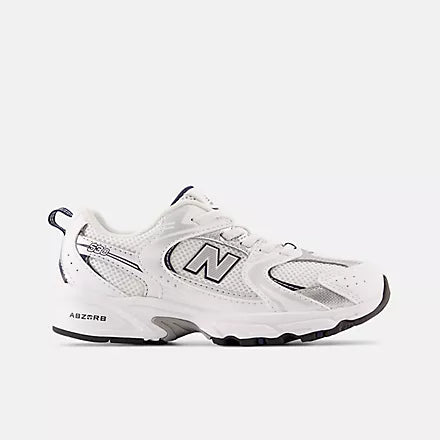 New Balance scarpa sneakers Junior 530 BUNGEE LACE PZ530SB1 bianco-argento