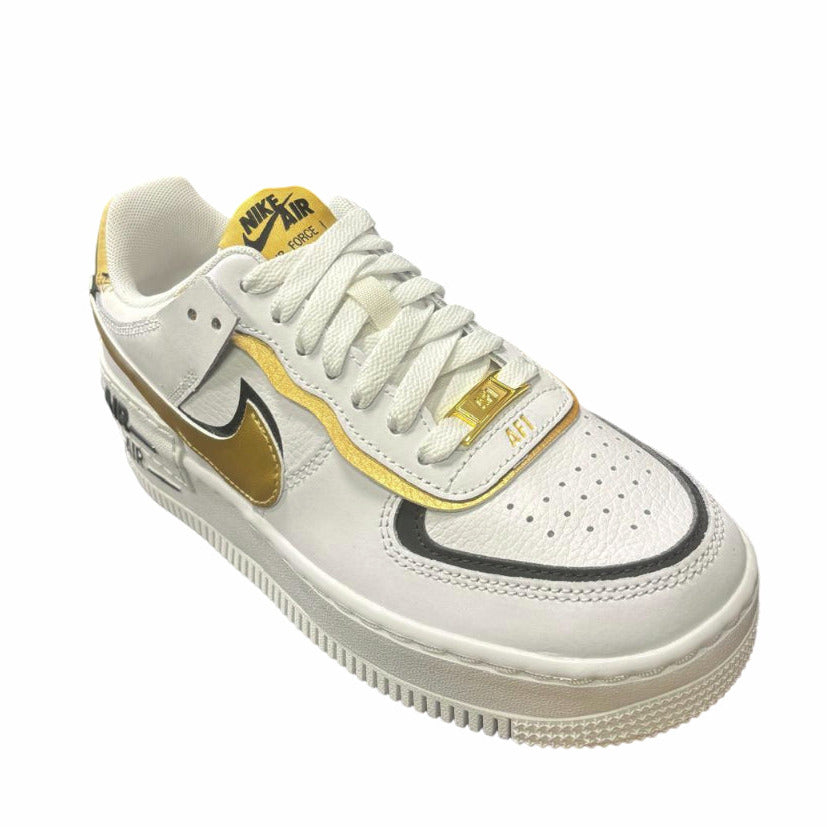 Nike Air Force 1 Shadow CI0919-125 Bianco Oro Nero