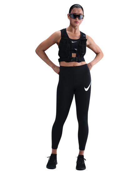Nike Leggings Running Donna 7/8 Tempo Swoosh HV2304-010 Nero