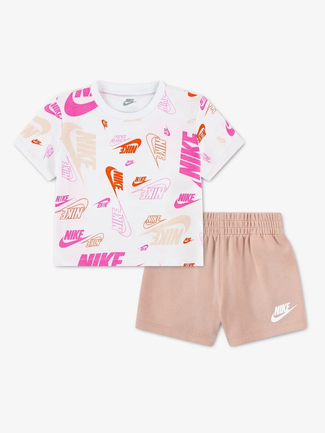 Nike Completo Sportivo Ragazza Futura Bianco Pesca - 36N043-N0K