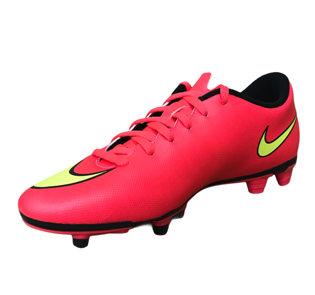 Nike Men's Mercurial Vortex II FG Soccer Cleats 651647 690 Crimson Yellow