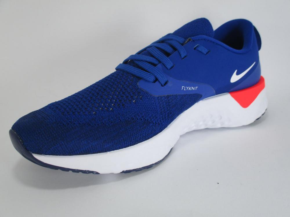 Nike Odyssey React 2 Flyknit AH1015 400 - Men's Blue Running Shoes | 826220779577